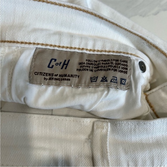 Citizens of Humanity 28 Medium Rise Crop Skinny White Jeans - Picture 12 of 15